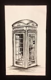 Uk London Telephone Box Etsy In 2021 Drawings Telephone Drawing Original Drawing