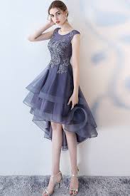 Stylish Navy Blue Tulle High Low Halter Sleeves Homecoming Dress Short Party Dress From Girlsprom Prom Dresses Short Fashion Dress Party Dresses For Teens