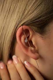 minimalist rose gold ear pin earring edgy pin hook ear cuff etsy ear pins earrings ear cuff ear climbers earrings