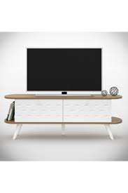 Eyibil Mobilya Buse 140 Cm Cnc Islemeli Motif Kapakli Tv Sehpasi Tv Unitesi Beyaz Ceviz Trendyol