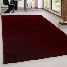 Durch ihre formen, farben und muster wird die raumstimmung maßgeblich beeinflusst. Teppich Kurzflor Modern Wohnzimmer Einfarbig Meliert Uni Gunstig Rot Grosse 60x100 Cm