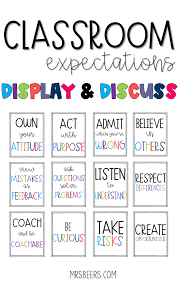 Classroom Expectations Display And Discuss For Big Kids Classroom Expectations Classroom Classroom Management Plan
