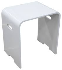 Maybe you would like to learn more about one of these? Stone Resin Rectangular 19 Tall Bathroom Stool Contemporary Shower Benches Seats By Valley Acrylic Va 4002 Wht Houzz