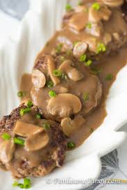 Pork Burger Steak With Mushroom Gravy Recipe Panlasang Pinoy Recipe Pork Burgers Mushroom Gravy Recipe Recipes