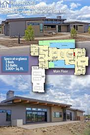 Plan 54232hu Distinctive 3 Bed Contemporary Home Plan With Game Room House Plans Home Design Floor Plans New House Plans