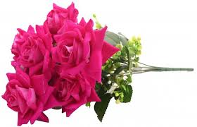 Artificial flowers are a great alternative for those who are on a busy schedule and who want to benefit from the look of plants in their home. Artificial Velvet Rose Dark Pink Artificial Flowers Flowers Online Flower Decorations