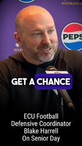 WATCH: ECU Football Defensive Coordinator Coach Blake Harrell