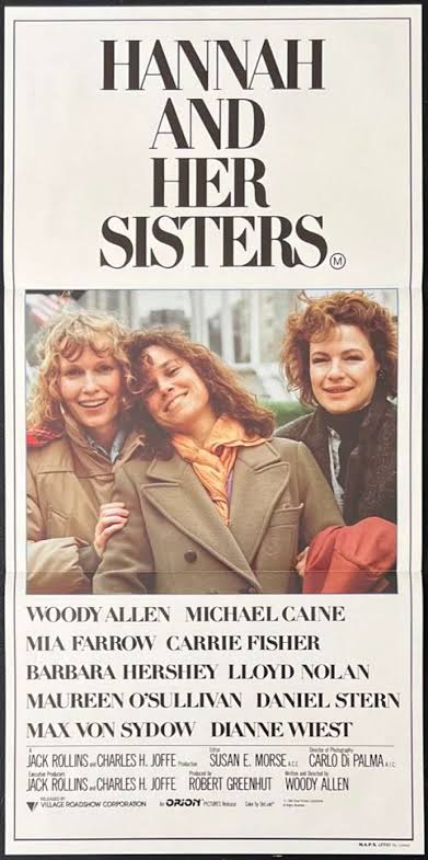 All About Movies - Hannah And Her Sisters Poster Daybill Original 1986  Woody Allen