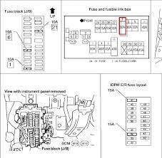 Lost fuse box diagram altima 2005 25l i need to know what eng cont and eng mtg means on the fuse box of my 2006 altima. 2010 Maxima Fuse Box Wiring Diagram Left Contact Left Contact Pennyapp It