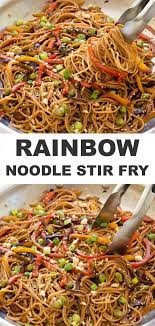 Easy Rainbow Vegetable Noodle Stir Fry Chef Savvy Recipe Vegetable Noodles Recipes Stir Fry