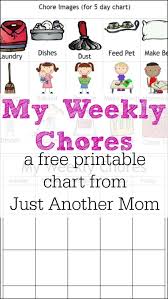 freebie friday my weekly chores chart weekly chore charts