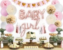 Baby Shower Decorations Girl Pink And Gold Etsy
