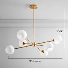 For instance, a candelabra chandelier or one that features glass beads is the ideal complement to a formal dinner, while another in a metallic finish, such as brass and nickel, keeps the aesthetic simple. Staggered Glass 6 Light Chandelier Milk