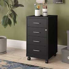 Lorell 4 Drawer Mobile Vertical Filing Cabinet Reviews Wayfair