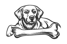 Bone Paws Dog Stock Illustrations