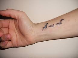 The songs are titled 'hotel worth' and 'useless nights'. My First Tattoo Today Is Never Too Late To Be Brand New