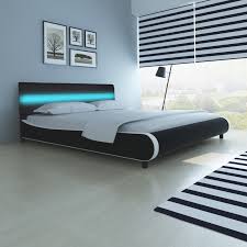 ✅ subito a casa e in tutta sicurezza con ebay! Solo 389 90 Letto In Pelle Artificiale Con Testiera Led 180 Cm Materasso Lovdock Com