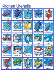 Names kitchen tools and equipment and their uses with pictures. Kitchen Utensils Pictionary Esl Worksheet By Fede117