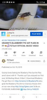 Funnel Vision Family Fgteev On Twitter Trending 3 For Gaming Grannys Blueberry Pie Music Video Out Now Https T Co S9fs7eyu6r Go Check It Out Grannygame Fgteev Blueberrypie Youtube Trending Gaming Youtube Https T Co Kk4ijwxswm