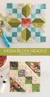 Moda Block Heads Sew Along Block 1 Block 2 With Robin Pickens Fabric Of Dandi Annie And Dear Mum And Blush Modern Quilt Blocks Star Quilt Blocks Quilt Patterns