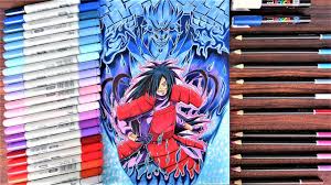 | how to draw anime. Drawing Madara Uchiha Perfect Susanoo Naruto Shippuden Youtube