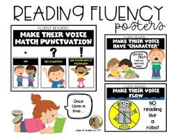 fluency posters anchor charts for first grade reading