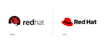 Red Hat Logo Rebrand By Pentagram Red Hats Graphic Design Logo Logo Redesign