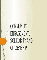 Community Dynamics Pptx Community Engagement Solidarity And Citizenship Objective Explain The Importance Of Studying Community Dynamics And Community Course Hero