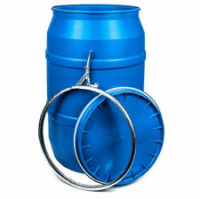 The drum should measure 23 inches diameter 36 inches height these are all external measurements. 55 Gallon Blue Plastic Open Head Drum With Lid Ring Choice