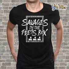 savages in the press box t shirt new york yankees