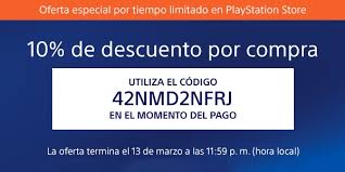 Código promocional, código de descuento, cupón) de ps4, automáticamente la tienda descontará del precio la rebaja que tienes. Cupon Descuento Del 10 Para Playstation Store