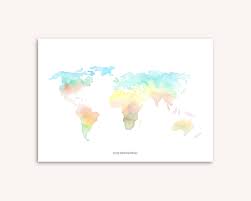Fidedivine 25 genial deutschland karte zum ausdrucken. Kunstdruck Weltkarte Poster Aquarell Bunt Digitaldruck Etsy Weltkarte Poster Weltkarte Poster