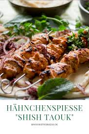 Shish Taouk Libanesische Hahnchenspiesse Bistro Badia Rezept Rezepte Libanesische Rezepte Orientalische Rezepte