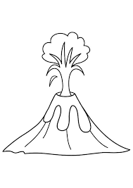 Coloring Page In 2020 Coloring Pages Volcano Clipart Monster Coloring Pages