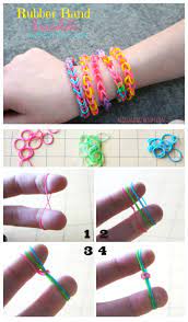 This is an easy way to make cool rubber band bracelets without a loom! Rubber Band Bracelets Without The Loom A Girl And A Glue Gun