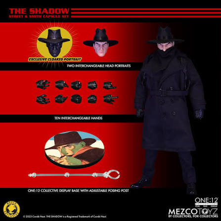 One:12 Collective The Shadow: Street & Smith Capsule Set | Mezco Toyz