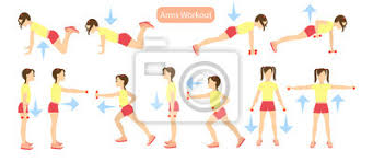 Ist ja auch klar, all die. Arms Workout Auf Weissem Hintergrund Gesetzt Ubungen Fur Madchen Fototapete Fototapeten Langhantel Trizeps Tut Myloview De