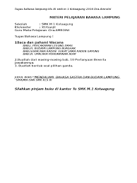 We did not find results for: Materi Bahasa Lampung Sma Masnurul