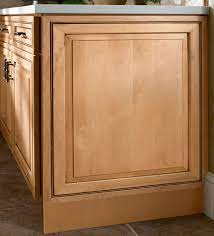 2) cut down the width of the cabinet (24 to 23.25), so the doors are just slightly wider to cover the 3/4 edge of the side panel. Kitchen Cabinet End Panels For Wood Base Cabinets Kraftmaid