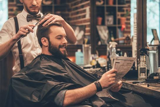 hair straightening service at Brandy Barbers in Surrey BC