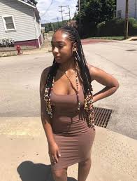 Natural curly braiding hair or deep wave braiding hair for black hair & sew ins. Braids With African Beads Pinterest Hair Nails And Style Braided Hairstyles African Braids Hairstyles Hair Styles