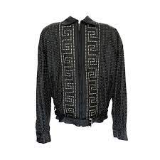 1993 Gianni Versace Studded Men S Leather Jacket 1stdibs Com Men S Leather Jacket Fancy Attire Casual Wear For Men