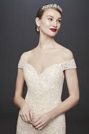 Beaded Lace Off The Shoulder Mermaid Wedding Dress Petite Wedding Dress Wedding Gowns Mermaid Davids Bridal Wedding Dresses