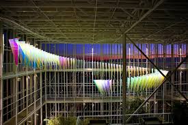 Stunning Light Installation In A Renzo Piano Skycraper Light Installation Renzo Piano Installation