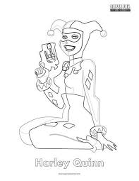 The character was created by paul dini and bruce timm and initial appeared in batman. Harley Quinn Coloring Page Super Fun Coloring