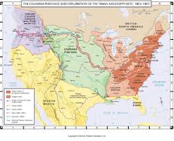 Purchased from france in 1803 by president thomas jefferson, the area was nearly as large as the existing united states, and accordingly doubled the size of the young nation. Atlas Map Louisiana Purchase And Exploration Of The Trans Mississippi West