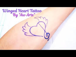 If you like this article, you might be interested in some of our other articles on friendship tattoos, tree of life tattoos, crown tattoos, and feather tattoos. Beautiful Heart Tattoo With Wings Simple Heart And Wings Tattoo Youtube