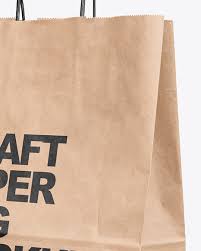 Two Paper Bags Mockup In Bag Sack Mockups On Yellow Images Object Mockups