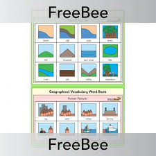 Geographical Vocabulary Vocabulary Word Bank Physical Geography