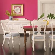 Hot Pink In The Dining Room Pink Dining Rooms Dining Room Paint Colors House Interior